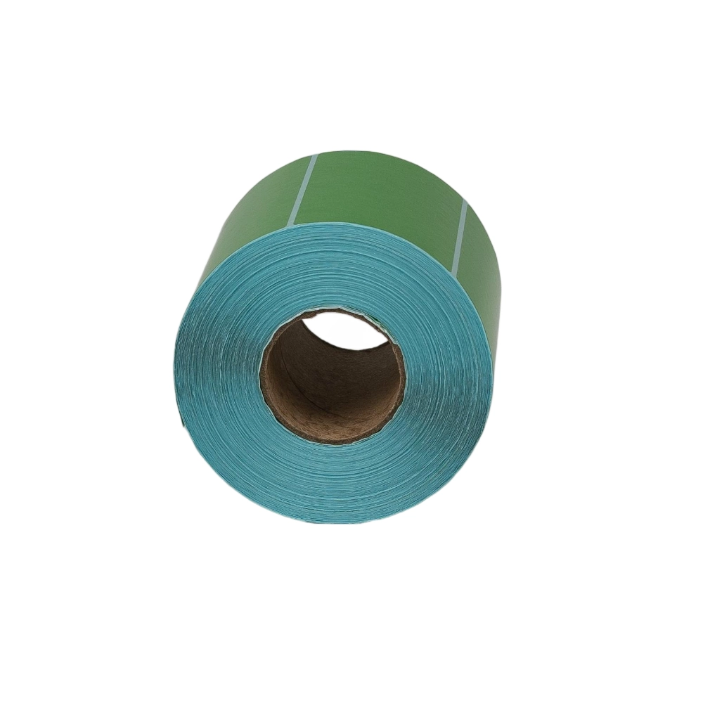 étiquettes autocollantes thermiques directes vertes taille personnalisée